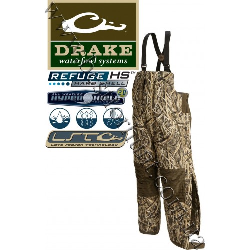 Drake® Waterfowl LST™ Insulated Bib 2.0 DW1122-013 Mossy Oak® Shadow Grass® Blades™