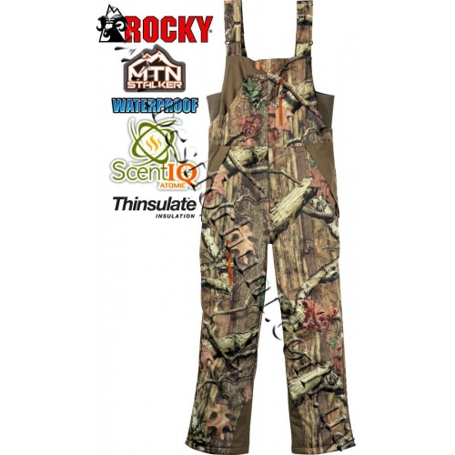 Rocky® MTN Stalcker™ Athletic Mobility Maxprotect Level 3 SIQ Insulated Hunting Bibs Mossy Oak® Break-Up® Infinity™