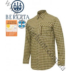 Beretta® Lightweight Shirt LU891 White and Green Check