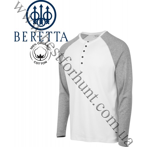 Beretta® Scout Performance Henley TS692 White and Grey Melange