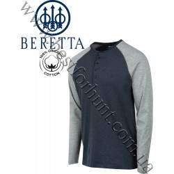 Beretta® Scout Performance Henley TS692 Ebony Melange and Grey Melange