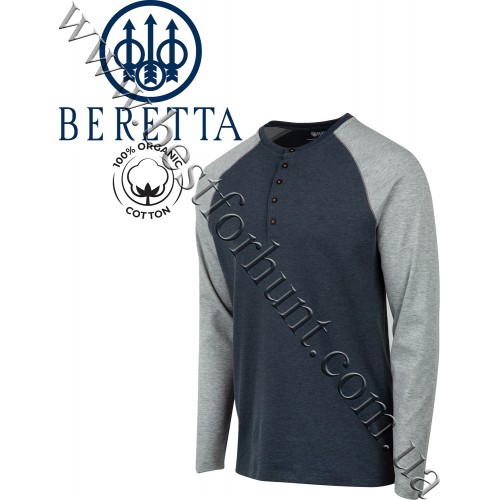 Beretta® Scout Performance Henley TS692 Ebony Melange and Grey Melange