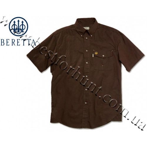 Beretta® Short Sleeve Shooting Shirt LU20 Brown