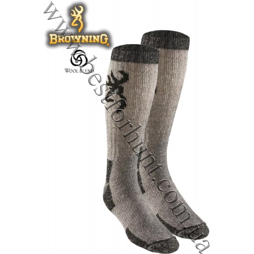 Browning® Poplar Wool Boot Sock Grey-Black