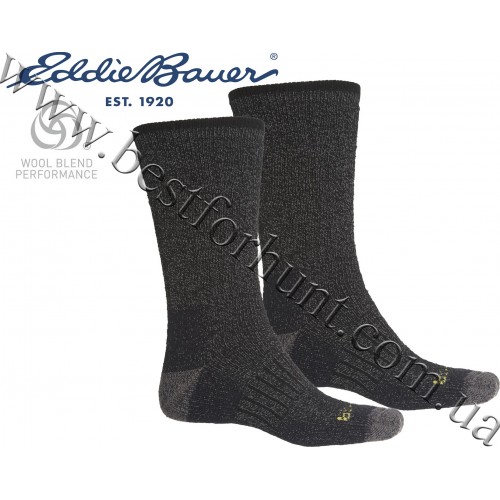 Eddie Bauer® Wool Thermal Heavyweight Crew Socks Black