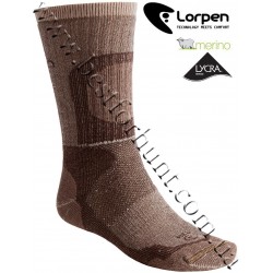 Lorpen Extreme Midweight Merino Wool Hunting Socks Brown