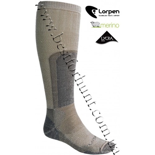 Lorpen Super Heavy Merino Wool Hunting Socks Desert