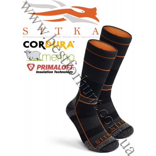 Шкарпетки для полювання Sitka™ Gear Heavy Weight Crew Sock 600932-BK Black