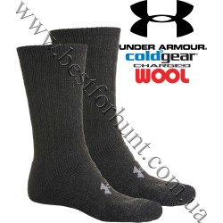 Under Armour® Outdoor Performance Charged Wool Boot Crew Socks Black