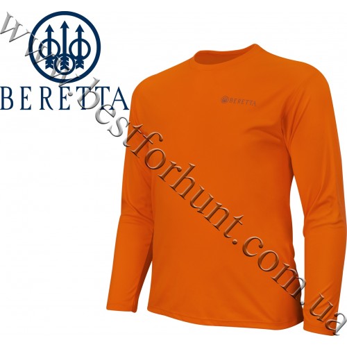 Футболка для полювання та риболовлі Beretta® Covey Tech Long Sleeve T-Shirt TS208 Blaze Orange