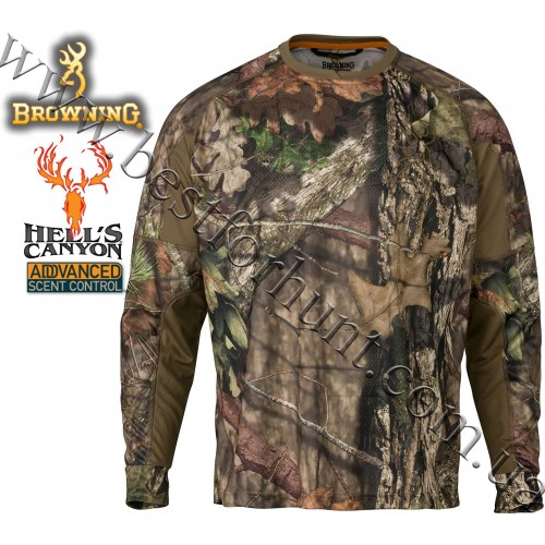 Browning® Hell's Canyon™ Cardiff Long Sleeve Tech Crew Mossy Oak® Break-Up® COUNTRY™