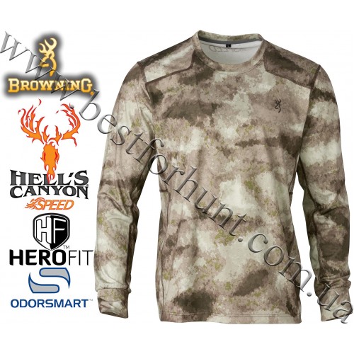 Browning® Hell's Canyon™ Speed Plexus Long Sleeve Mesh Shirt A-TACS AU Camo™