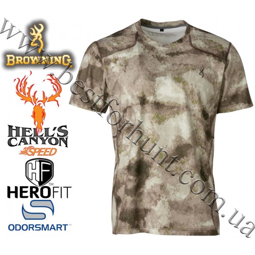 Browning® Hell's Canyon™ Speed Plexus Short Sleeve Mesh Shirt A-TACS AU Camo™