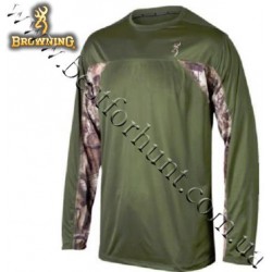 Browning® Performance II Long Sleeve Tech Tee Moss with Mossy Oak® Break-Up® Infinity™