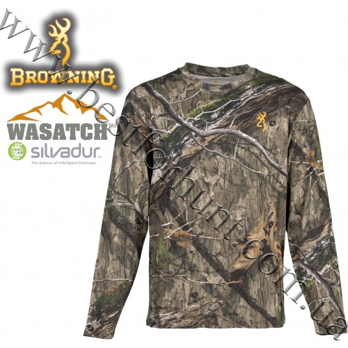Browning® Wasatch™ Core and Basic Long Sleeve T-Shirt Mossy Oak® Country DNA™
