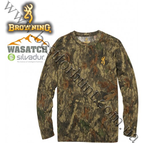 Browning® Wasatch™ Long Sleeve T-Shirt A-TACS TD-X Camo™