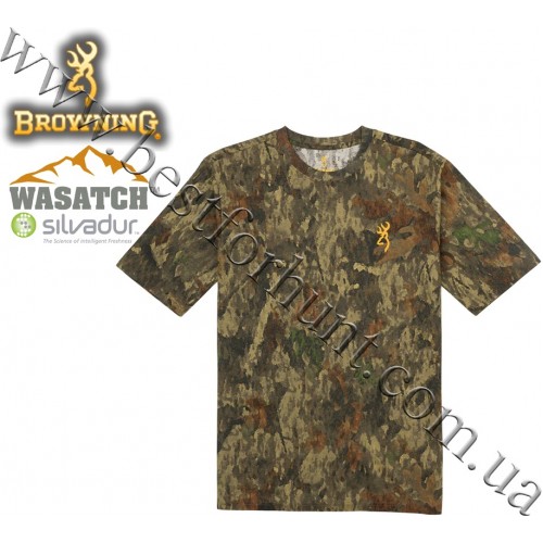 Browning® Wasatch™ Short Sleeve T-Shirt A-TACS TD-X Camo™