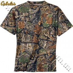 Cabela's Short-Sleeve 100% Cotton Camo Tee Shirt Seclusion 3D®