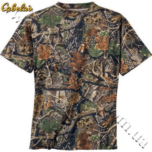 Cabela's Short-Sleeve 100% Cotton Camo Tee Shirt Seclusion 3D®