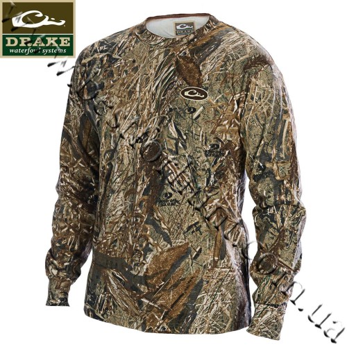 Drake Waterfowl Camo Long Sleeve T-Shirt Mossy Oak® Duck Blind®