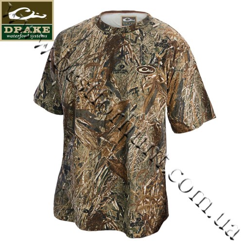 Drake Waterfowl Camo Short Sleeve T-Shirt Mossy Oak® Duck Blind®