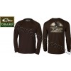 Drake Waterfowl® Lab with Ducks Long Sleeve Tee Dark Chocolate