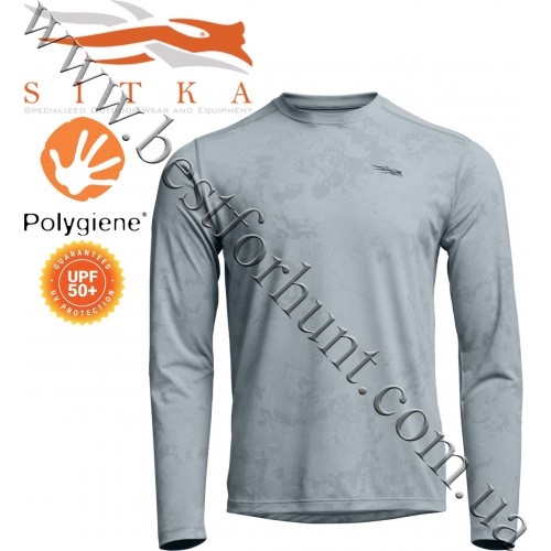Футболка Sitka для полювання та риболовлі Sitka™ Gear Radiant LS Crew 600700-BSTP Bluestone Camo