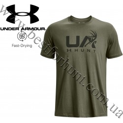 Under Armour® Antler Hunt Logo SS T-Shirt 1366014-391 Marine OD Green - Baroque Green