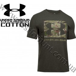 Under Armour® Camo Knockout Short Sleeve Hunting Graphic T-Shirt Artillery Green with Ridge Reaper Barren® Camo