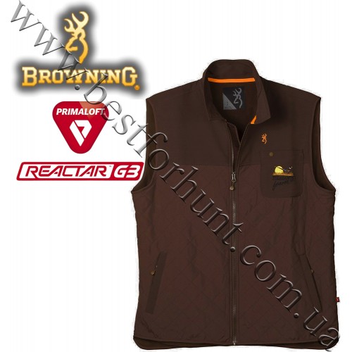 Browning® Quilted Upland Pheasants Forever™ Vest Chocolate