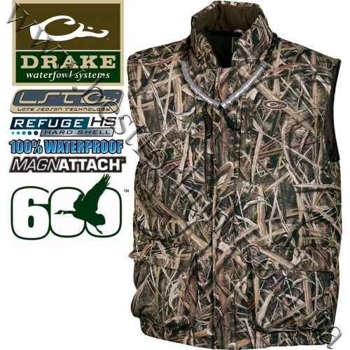 Drake Waterfowl® LST Down Vest Mossy Oak® Shadow Grass® Blades™