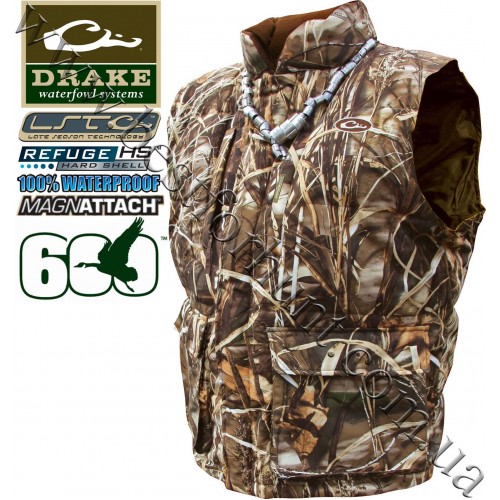 Drake Waterfowl LST Down Vest Realtree MAX-4®