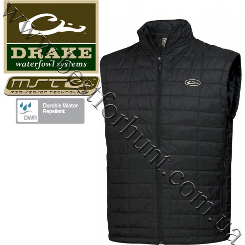 Drake® Waterfowl MST™ Synthetic Down Pac Vest DW1061-BLK Black