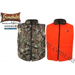 Gamehide® Deer Camp Reversible Hunting Vest Mossy Oak® Break-Up® Infinity™-Blaze Orange