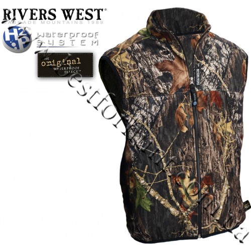 Rivers West® Cold Canyon™ Midweight Waterproof Fleece Vest Mossy Oak® Break-Up®