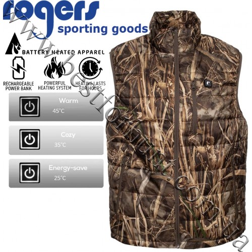 Rogers Sporting Goods® Puff-E Electric Heated Vest Realtree MAX-7®
