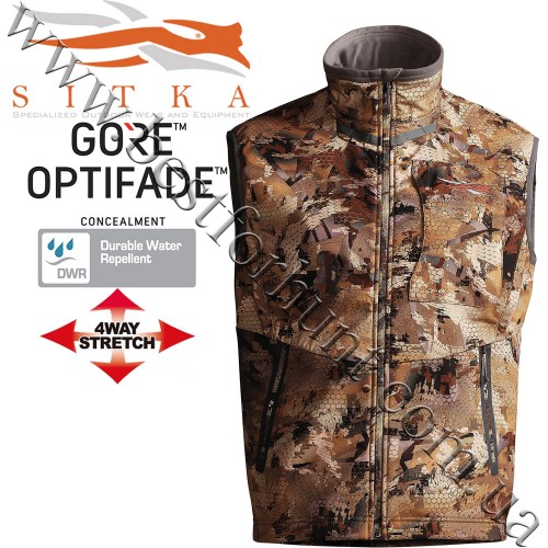 Жилет для полювання Sitka™ Gear Dakota Vest 30025-WL GORE™ OPTIFADE™ Concealment Waterfowl Marsh