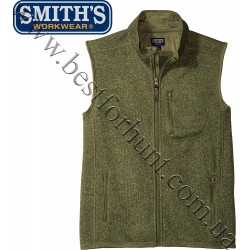 Smith's Workwear® Full Zip Sweater Fleece Vest Olive Heather