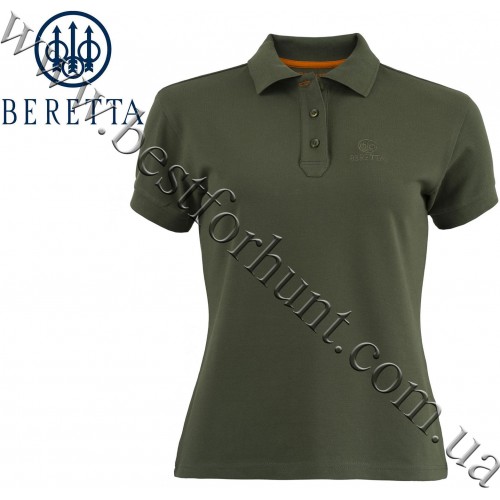 Beretta® Woman's Corporate Signature Polo MD98 Green Leaf