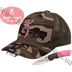 Browning® Ladies Camo Cap and Night Seeker 2™ Cap Light and Knife Combo