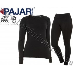 Pajar® Women's Thermal Super Brush Midweight Base Layer Set Black