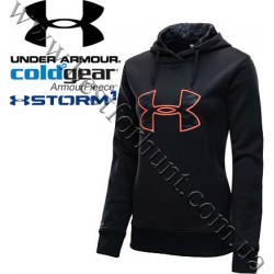 Under Armour® Women’s ColdGear® Storm Big Logo Hoodie 1248640-003 Black Brilliance