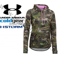 Under Armour® Women’s ColdGear® Storm Logo Caliber Hunting Hoodie 1286056-945 Ridge Reaper Forest® Camo - Purple