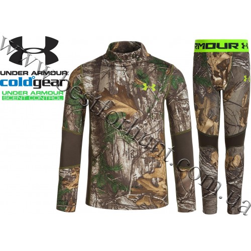 Under Armour® Boys ColdGear® Armour Layer Tevo Set Realtree Xtra®