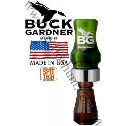 Buck Gardner® Double Cross Short Barrel Double Reed Poly Duck Call Camo Green-Smoke