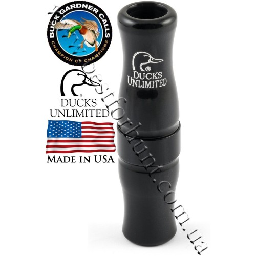 Buck Gardner® Ducks Unlimited® Acrylic Double Reed Mallard Call Black Pearl