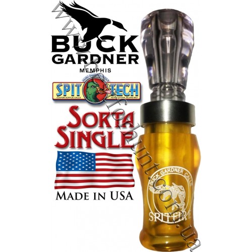Buck Gardner® Spitfire™ 1.5 Reed Acrylic Polycarbonate Duck Call Bourbon - Clear