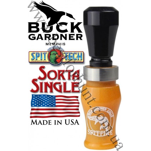 Buck Gardner® Spitfire™ 1.5 Reed Acrylic Polycarbonate Duck Call Orange Pearl - Black