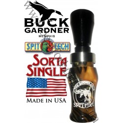 Buck Gardner® Spitfire™ 1.5 Reed Acrylic Polycarbonate Duck Call Swirl Orange Pearl Black - Black
