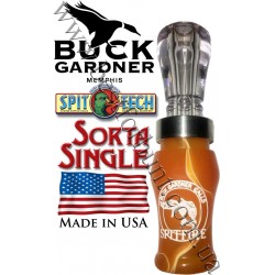 Buck Gardner® Spitfire™ 1.5 Reed Acrylic Polycarbonate Duck Call Swirl Orange Pearl White - Clear